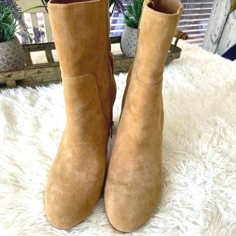 Michael Kors Tan Heel Boots size 9.5